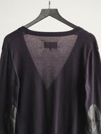 2010s MAISON MARGIELA CROCHET / KNIT BLACK PATCHWORK CARDIGAN