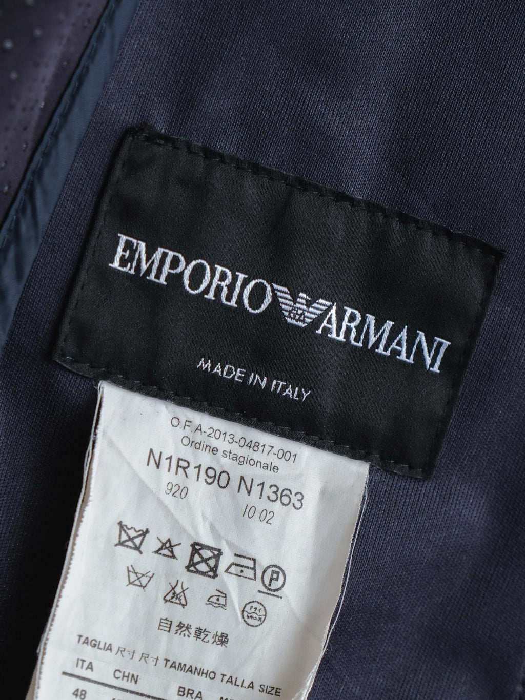 2013 ARMANI NAVY EMPORIO WORK JACKET