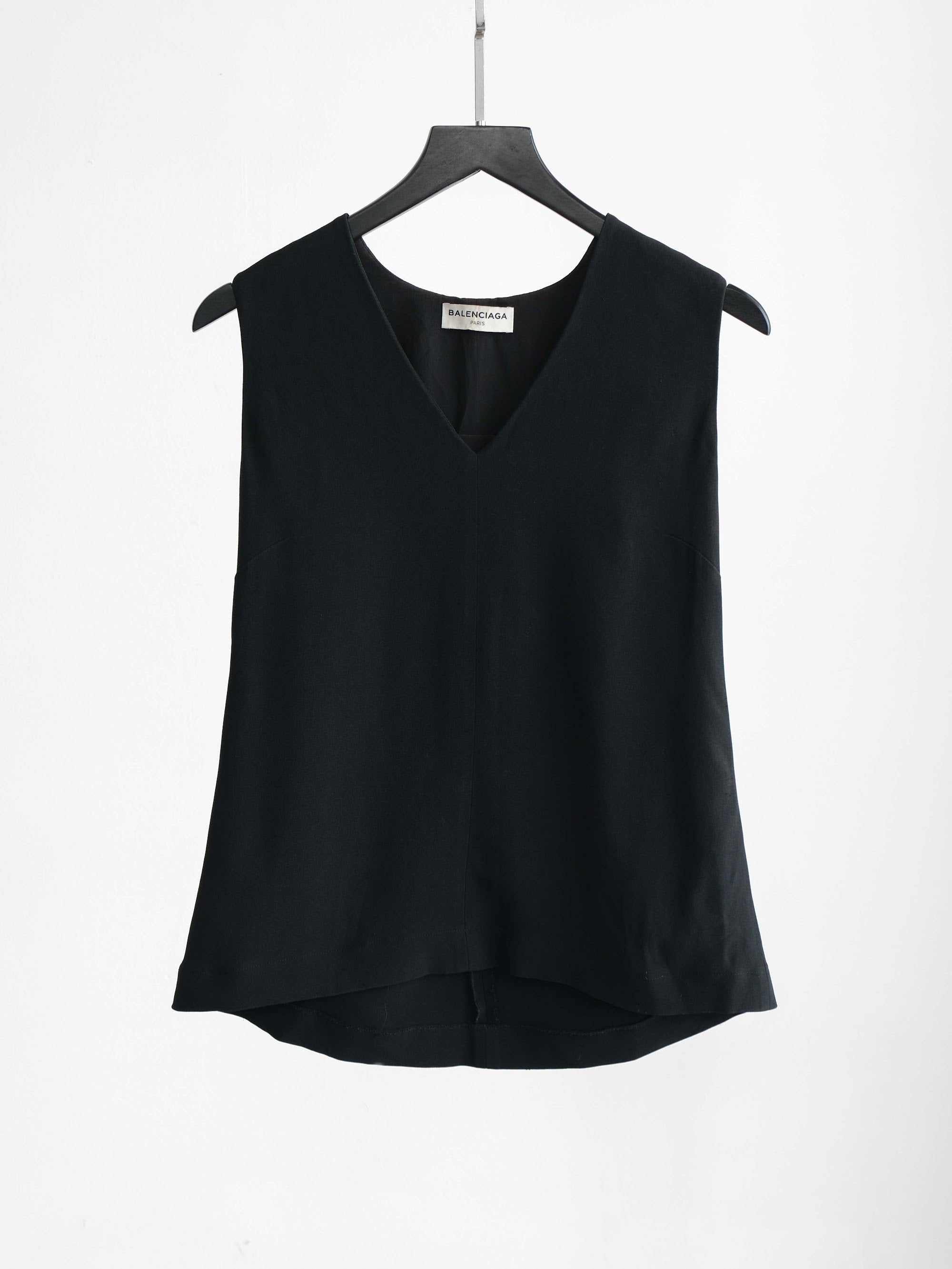 2015 BALENCIAGA BLACK RESORT COLLECTION BY ALEXANDER WANG TANK TOP