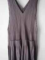 2015 ISSEY MIYAKE PLEATSPLEASE PLEATED GREY OVERALL JUMPSUIT