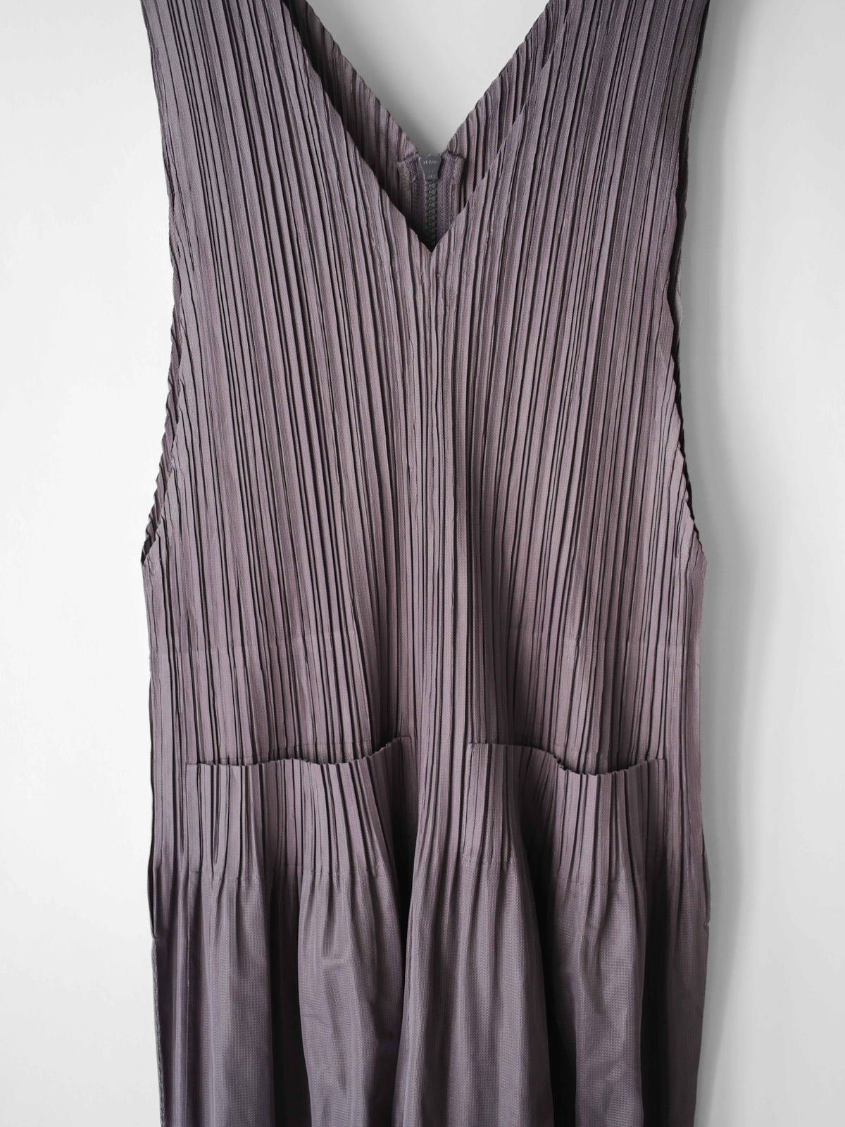 2015 ISSEY MIYAKE PLEATSPLEASE PLEATED GREY OVERALL JUMPSUIT