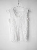 2019 ISSEY MIYAKE ME CRUSHED PLEATS WHITE TANK TOP