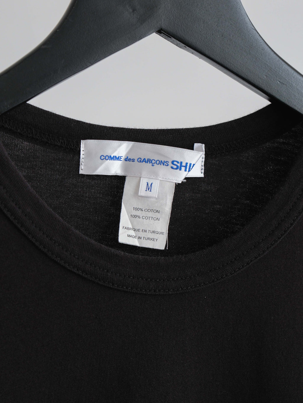 2021 COMME DES GARÇONS BLACK "SHIRT" COLLAB CHRISTIAN MARCLAY T-SHIRT