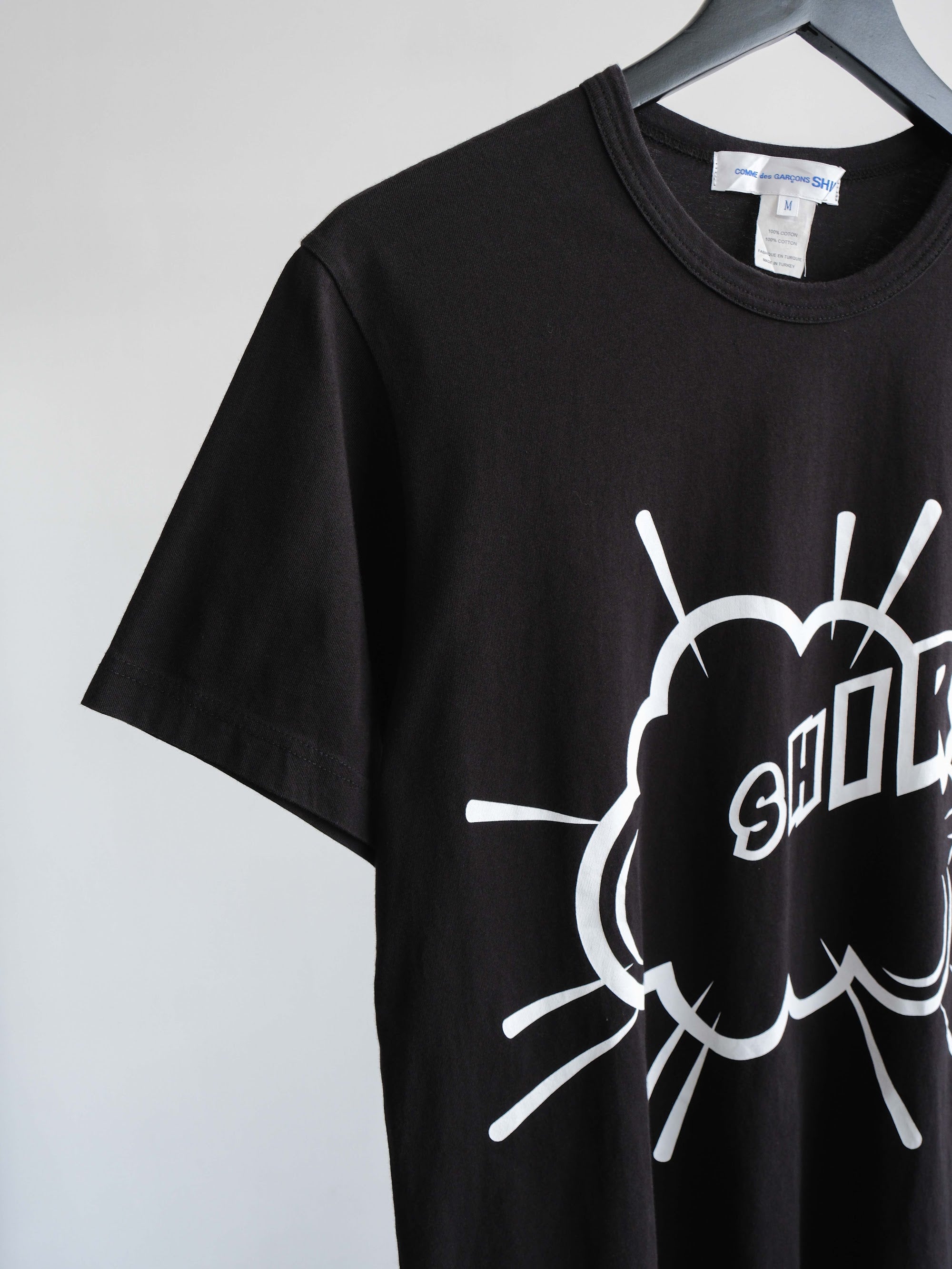 2021 COMME DES GARÇONS BLACK "SHIRT" COLLAB CHRISTIAN MARCLAY T-SHIRT