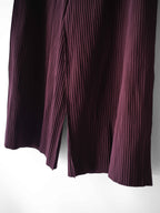 2022 ISSEY MIYAKE ME PLEATED BURGUNDY BAGGY PANTS