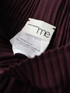 2022 ISSEY MIYAKE ME PLEATED BURGUNDY BAGGY PANTS