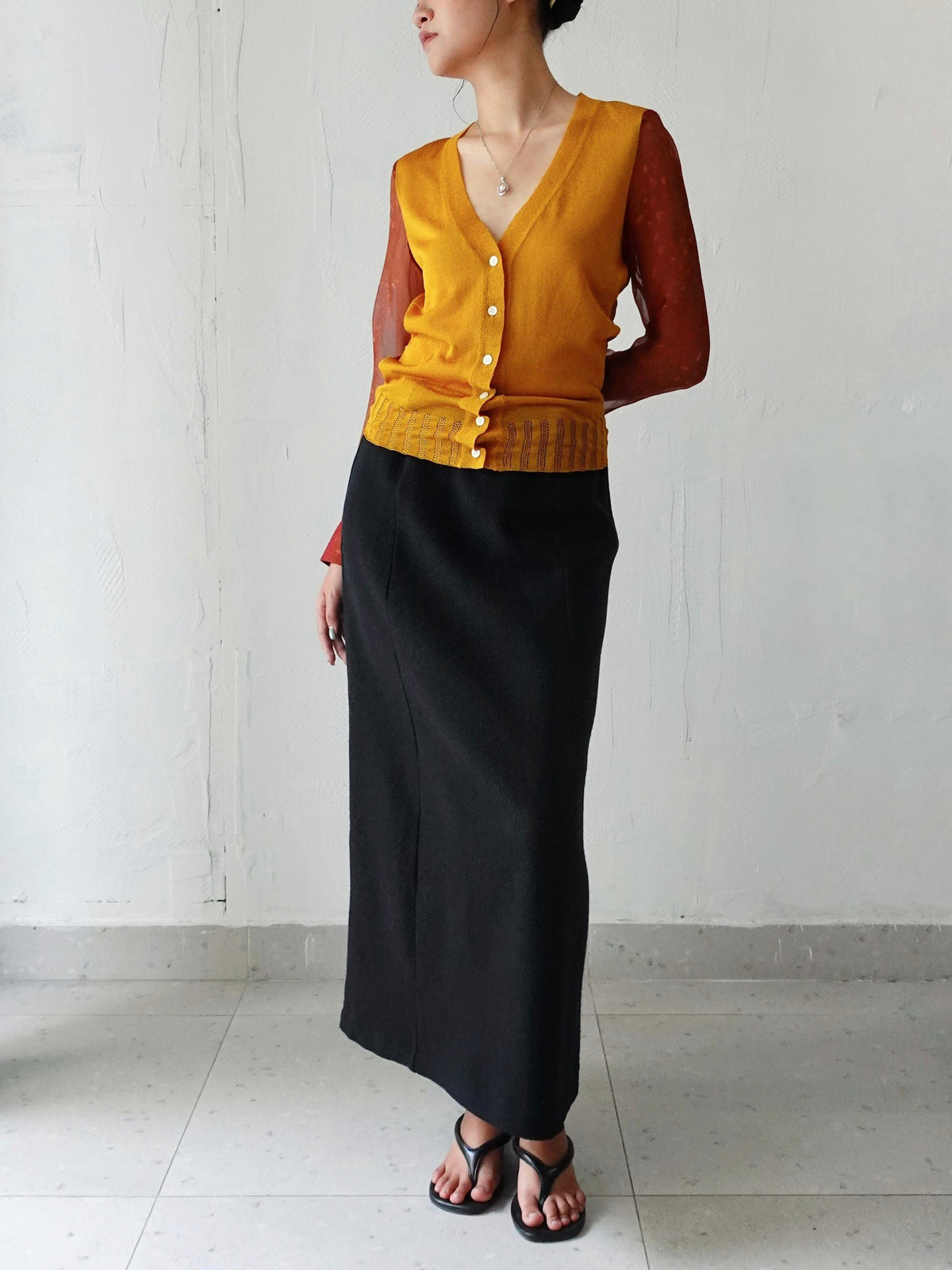 1990s DRIES VAN NOTEN LACE BROWN CARDIGAN