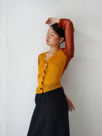 1990s DRIES VAN NOTEN LACE BROWN CARDIGAN