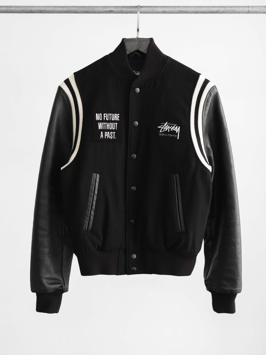 SS16 LAC BLACK STUSSY X SOPHNET TOKYO 16TH ANNIVERSARY VARSITY JACKET