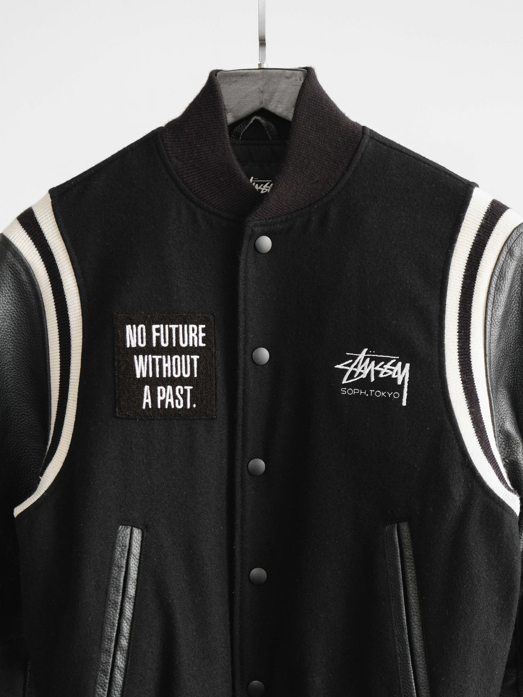 SS16 LAC BLACK STUSSY X SOPHNET TOKYO 16TH ANNIVERSARY VARSITY JACKET