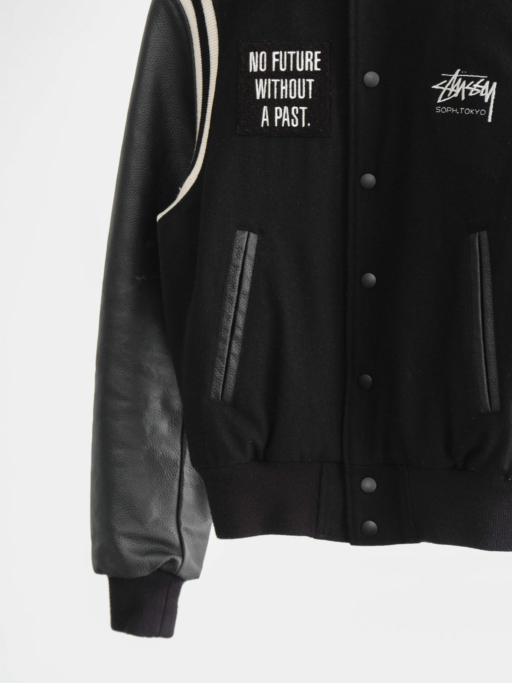 SS16 LAC BLACK STUSSY X SOPHNET TOKYO 16TH ANNIVERSARY VARSITY JACKET