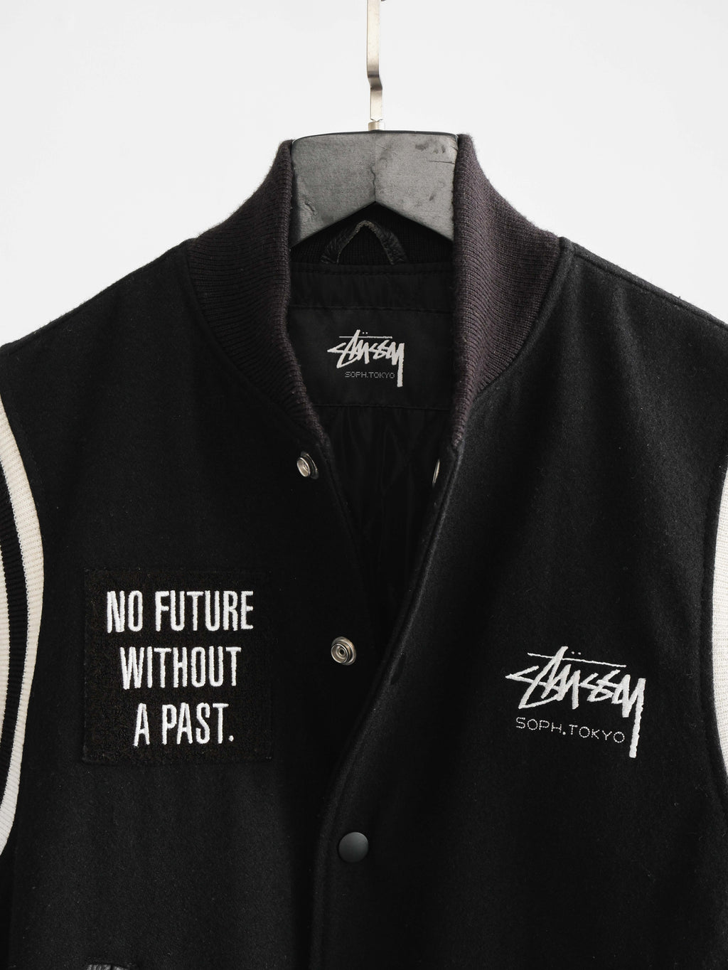 SS16 LAC BLACK STUSSY X SOPHNET TOKYO 16TH ANNIVERSARY VARSITY JACKET