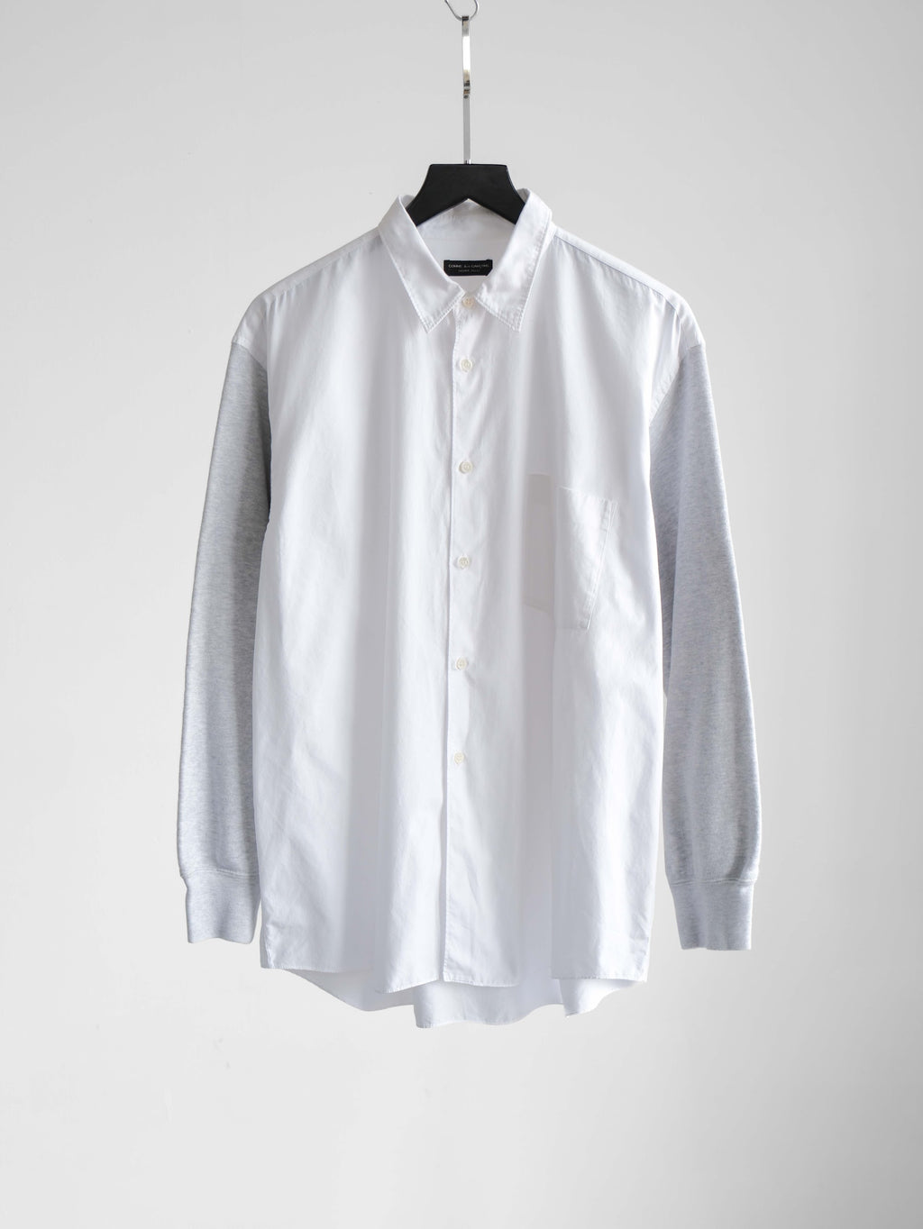 AD1993 CDG PATCHWORK WHITE HOMME PLUS/ FLEECE SLEEVE LS SHIRT