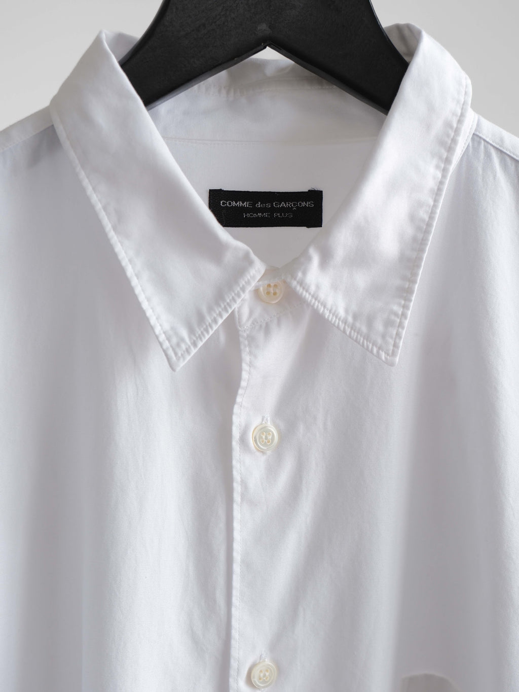 AD1993 CDG PATCHWORK WHITE HOMME PLUS/ FLEECE SLEEVE LS SHIRT