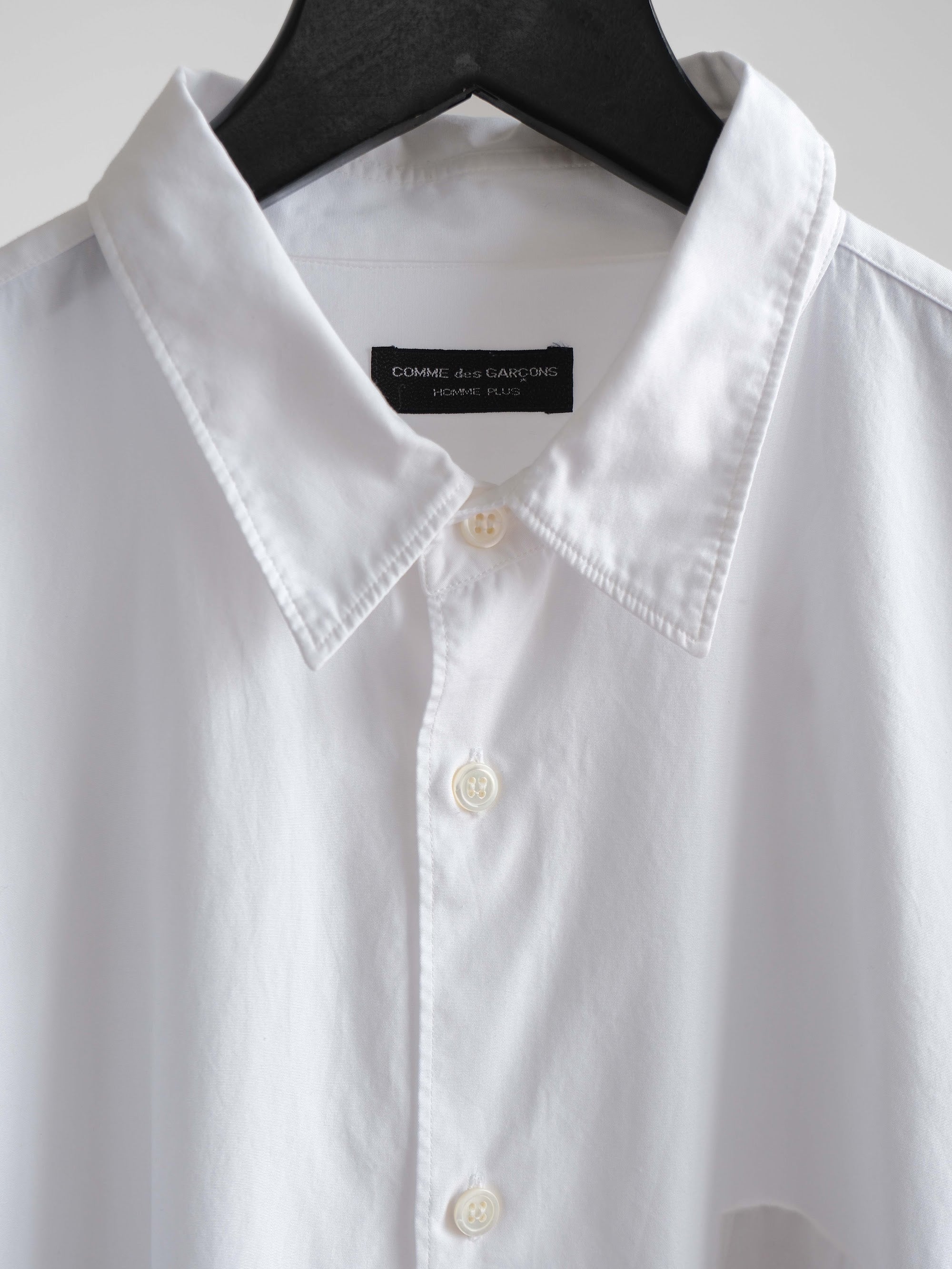 AD1993 CDG PATCHWORK WHITE HOMME PLUS/ FLEECE SLEEVE LS SHIRT