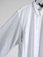 AD1993 CDG PATCHWORK WHITE HOMME PLUS/ FLEECE SLEEVE LS SHIRT