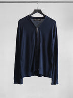 AD1997 CDG CROCHET / KNIT NAVY HOMME PLUS/ ZIP CARDIGAN