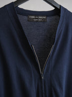 AD1997 CDG CROCHET / KNIT NAVY HOMME PLUS/ ZIP CARDIGAN