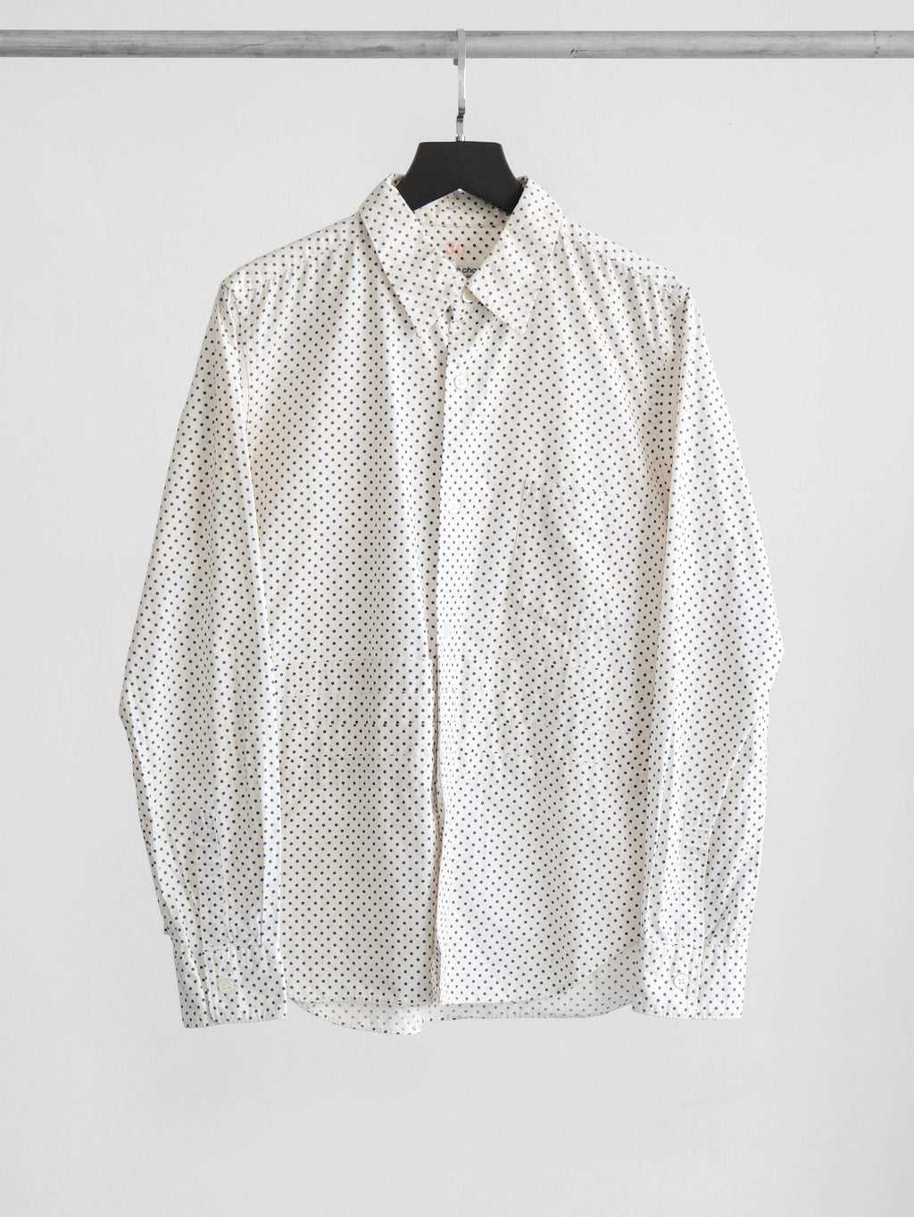 AD2000 CDG POLKA DOTS WHITE ROBE DE CHAMBRE LS SHIRT