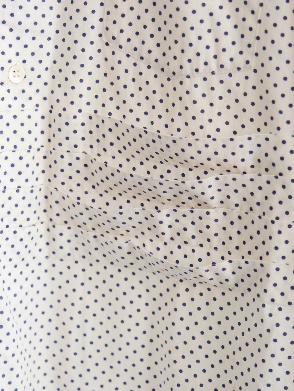 AD2000 CDG POLKA DOTS WHITE ROBE DE CHAMBRE LS SHIRT