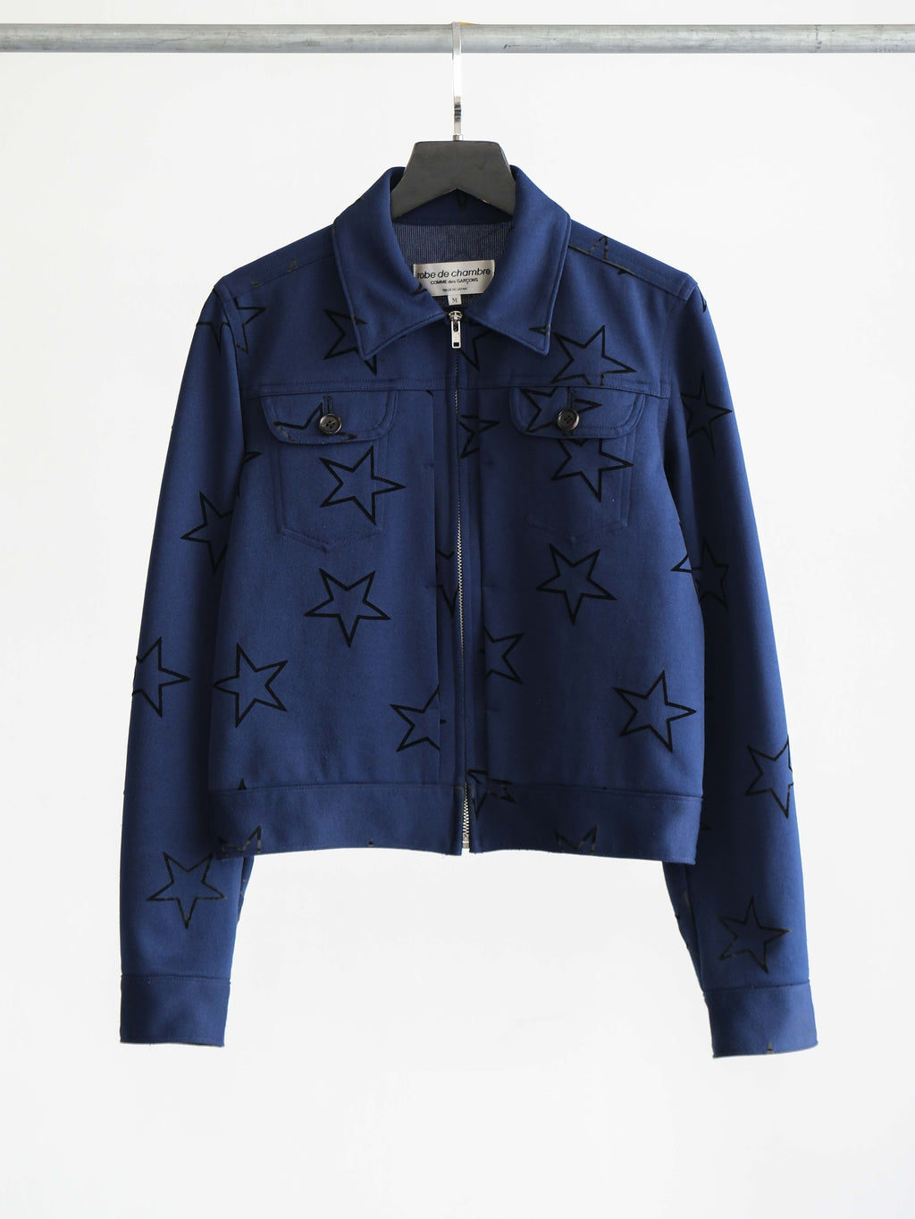 AD2003 CDG POLKA DOTS NAVY ROBE DE CHAMBRE "STAR" JACKET
