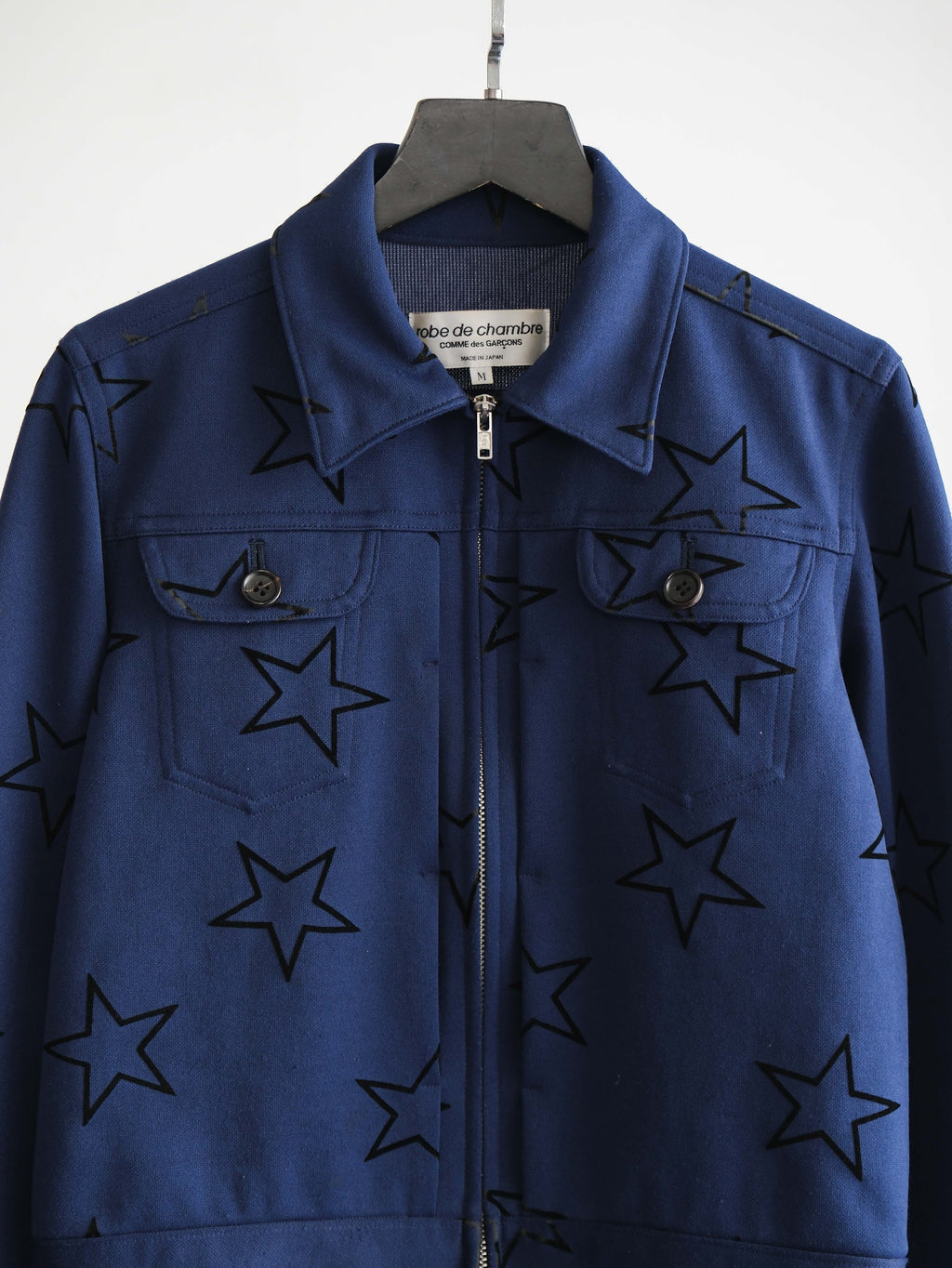 AD2003 CDG POLKA DOTS NAVY ROBE DE CHAMBRE "STAR" JACKET