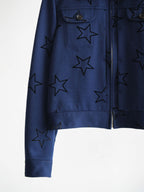 AD2003 CDG POLKA DOTS NAVY ROBE DE CHAMBRE "STAR" JACKET