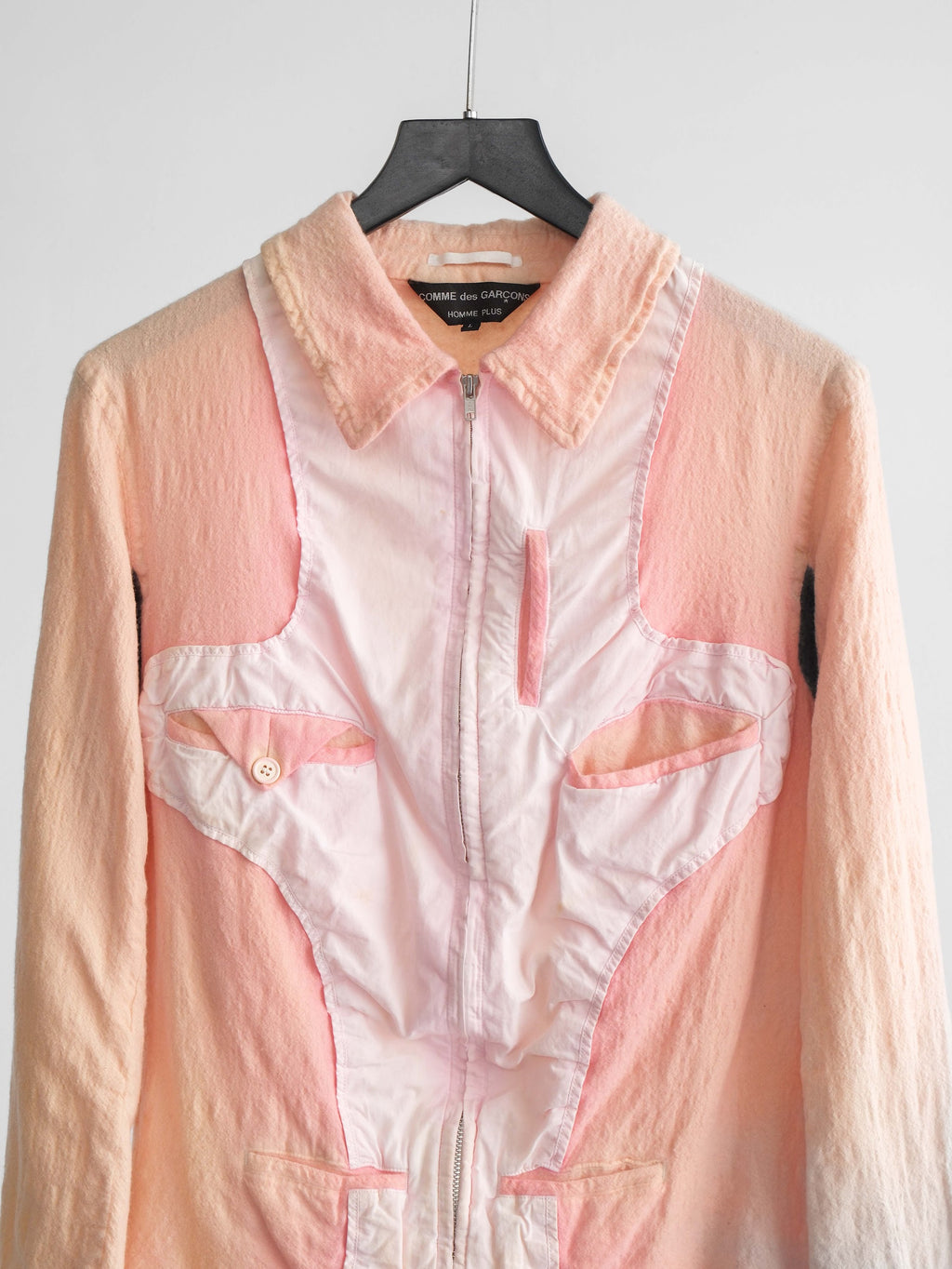 AD2004 CDG PATCHWORK PINK HOMME PLUS/ WOOL JACKET