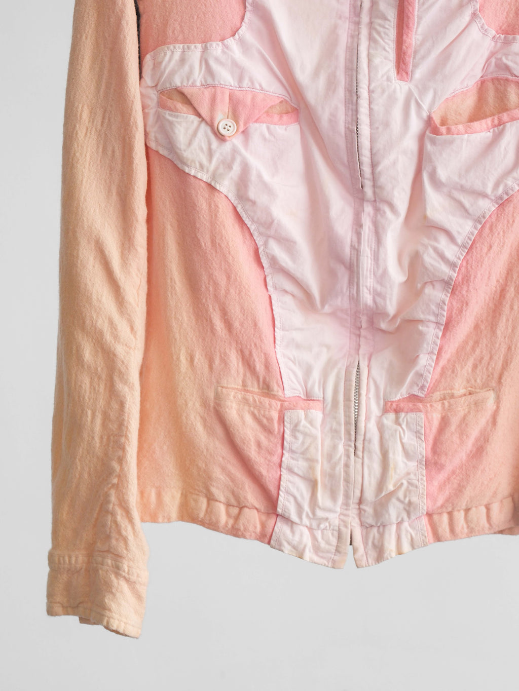 AD2004 CDG PATCHWORK PINK HOMME PLUS/ WOOL JACKET
