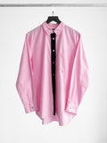 AD2004 CDG PINK HOMME PLUS/ CORDUROY LINE BUTTON LS SHIRT