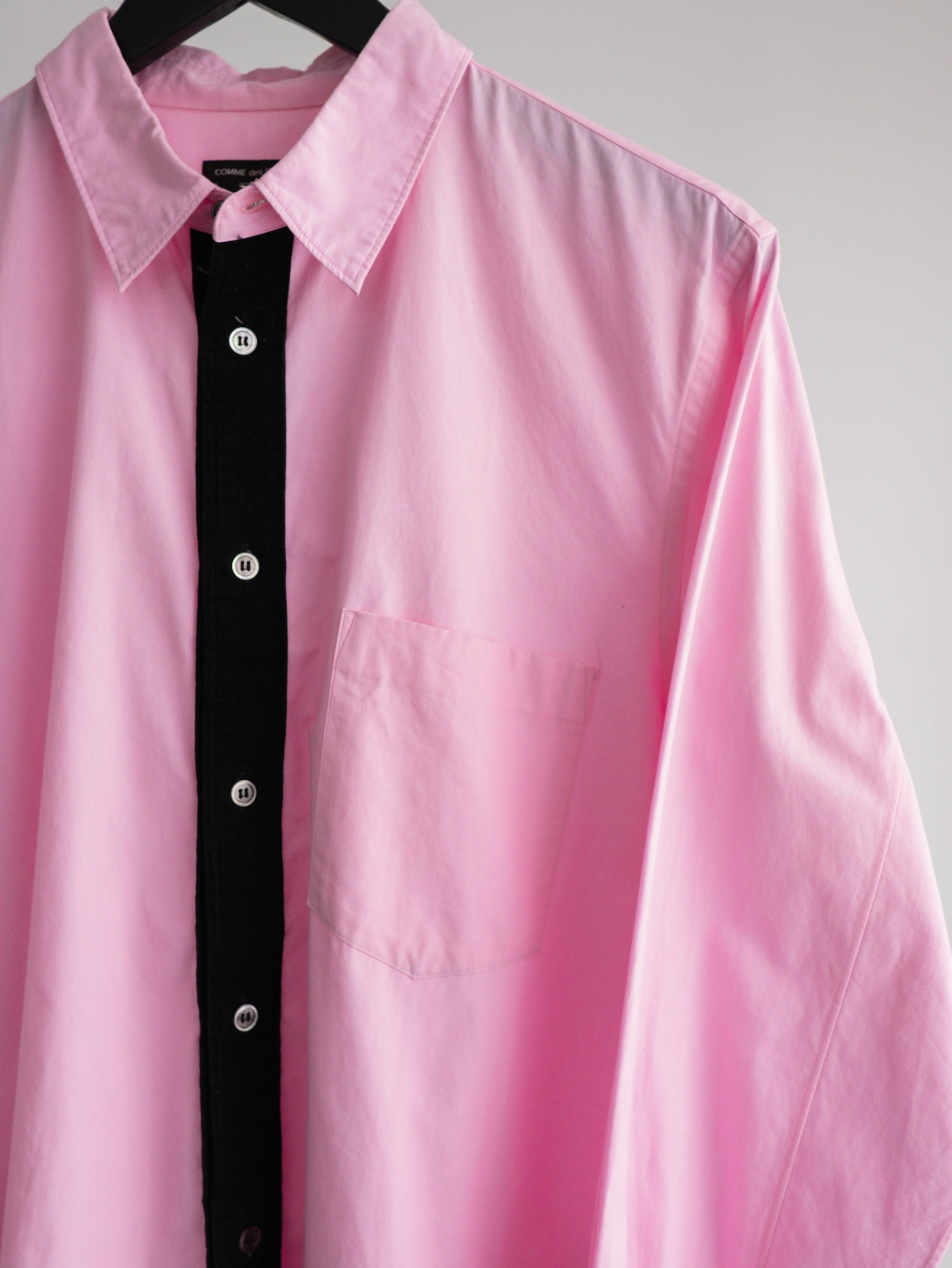 AD2004 CDG PINK HOMME PLUS/ CORDUROY LINE BUTTON LS SHIRT