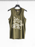 AD2006 CDG GREEN JUNYA WATANABE/ HEART STICK TANK TOP
