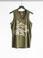 AD2006 CDG GREEN JUNYA WATANABE/ HEART STICK TANK TOP