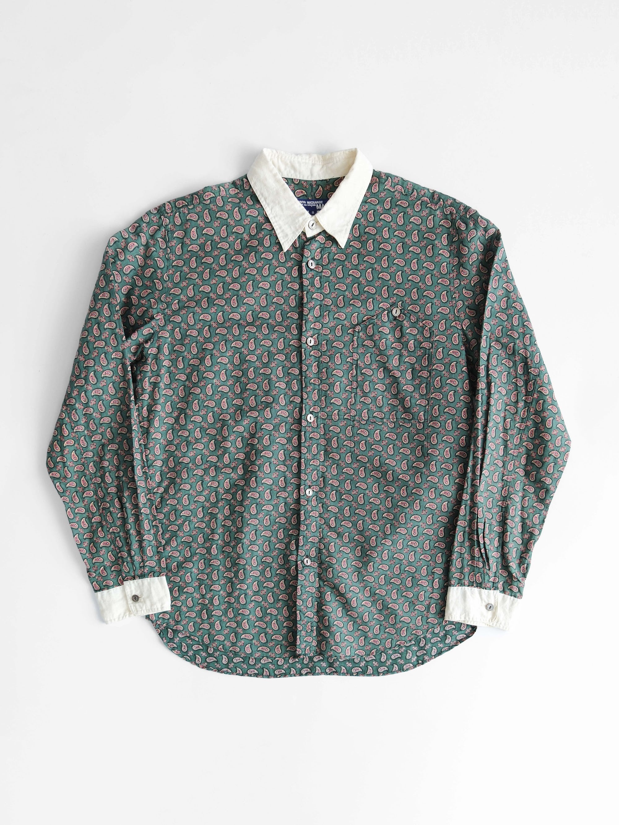 AD2007 CDG POLKA DOTS GREEN JUNYA WATANABE/ BANDANA LS SHIRT