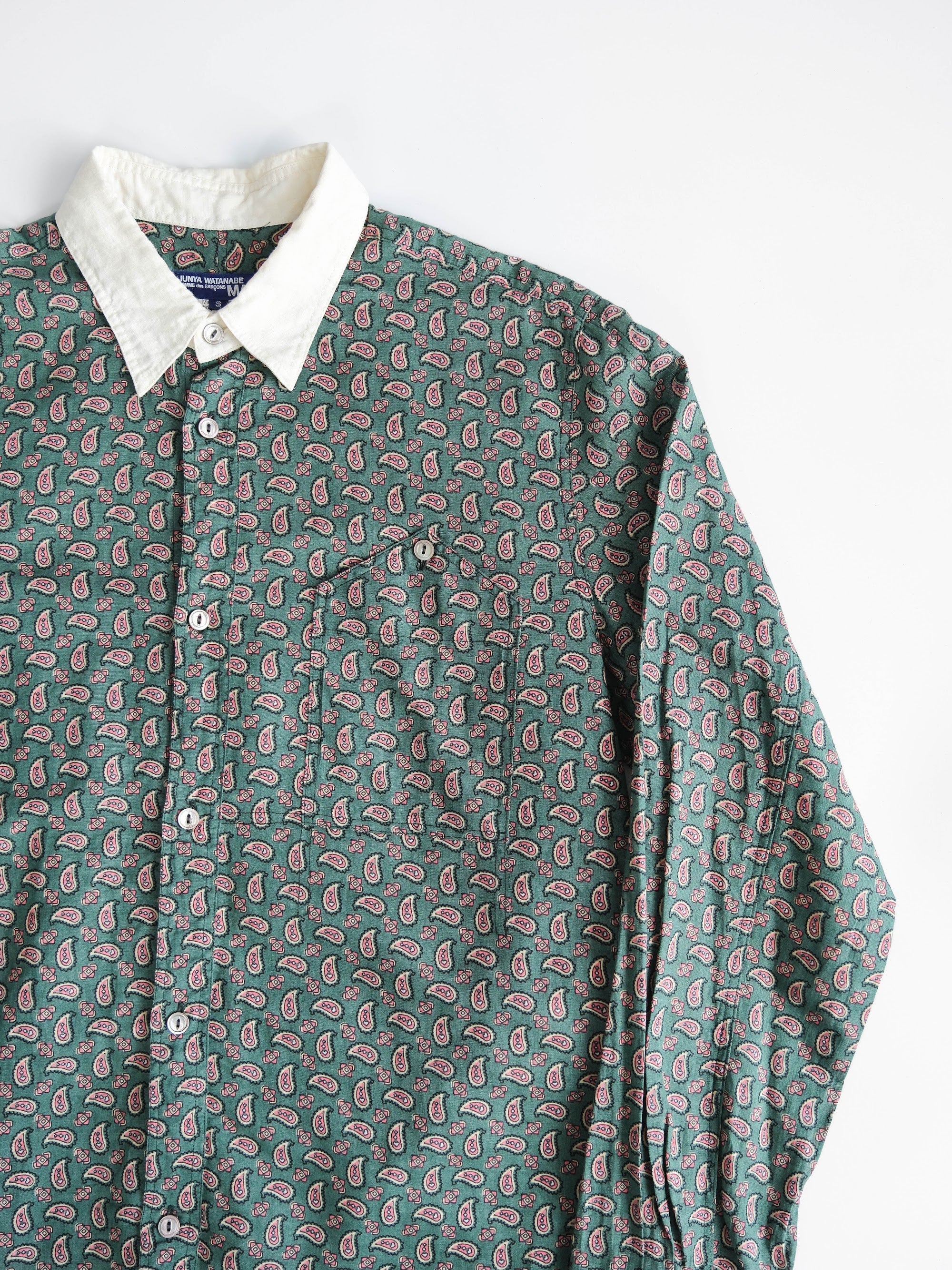 AD2007 CDG POLKA DOTS GREEN JUNYA WATANABE/ BANDANA LS SHIRT