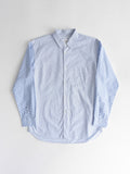 AD2010 CDG STRIPES BLUE SHIRT "DIFFERENT STRIPED SLEEVE" LS SHIRT