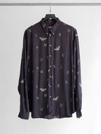 ARMANI BROWN EMPORIO RAYON LS SHIRT