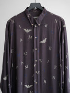 ARMANI BROWN EMPORIO RAYON LS SHIRT