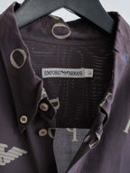 ARMANI BROWN EMPORIO RAYON LS SHIRT