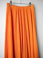 AW2002 ISSEY MIYAKE PLEATSPLEASE PLEATED ORANGE SKIRT