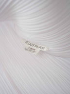 AW2003 ISSEY MIYAKE PLEATSPLEASE PLEATED WHITE SLEEVELESS SS SHIRT