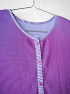 AW2014 ISSEY MIYAKE PLEATSPLEASE PLEATED PURPLE GRADIENT SS SHIRT