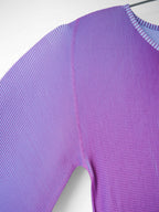 AW2014 ISSEY MIYAKE PLEATSPLEASE PLEATED PURPLE GRADIENT SS SHIRT