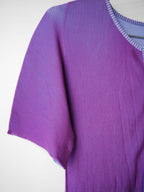 AW2014 ISSEY MIYAKE PLEATSPLEASE PLEATED PURPLE GRADIENT SS SHIRT
