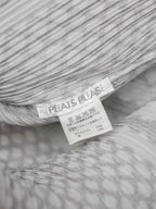 AW2017 ISSEY MIYAKE PLEATSPLEASE PLEATED GREY ABSTRACT PRINT DRESS