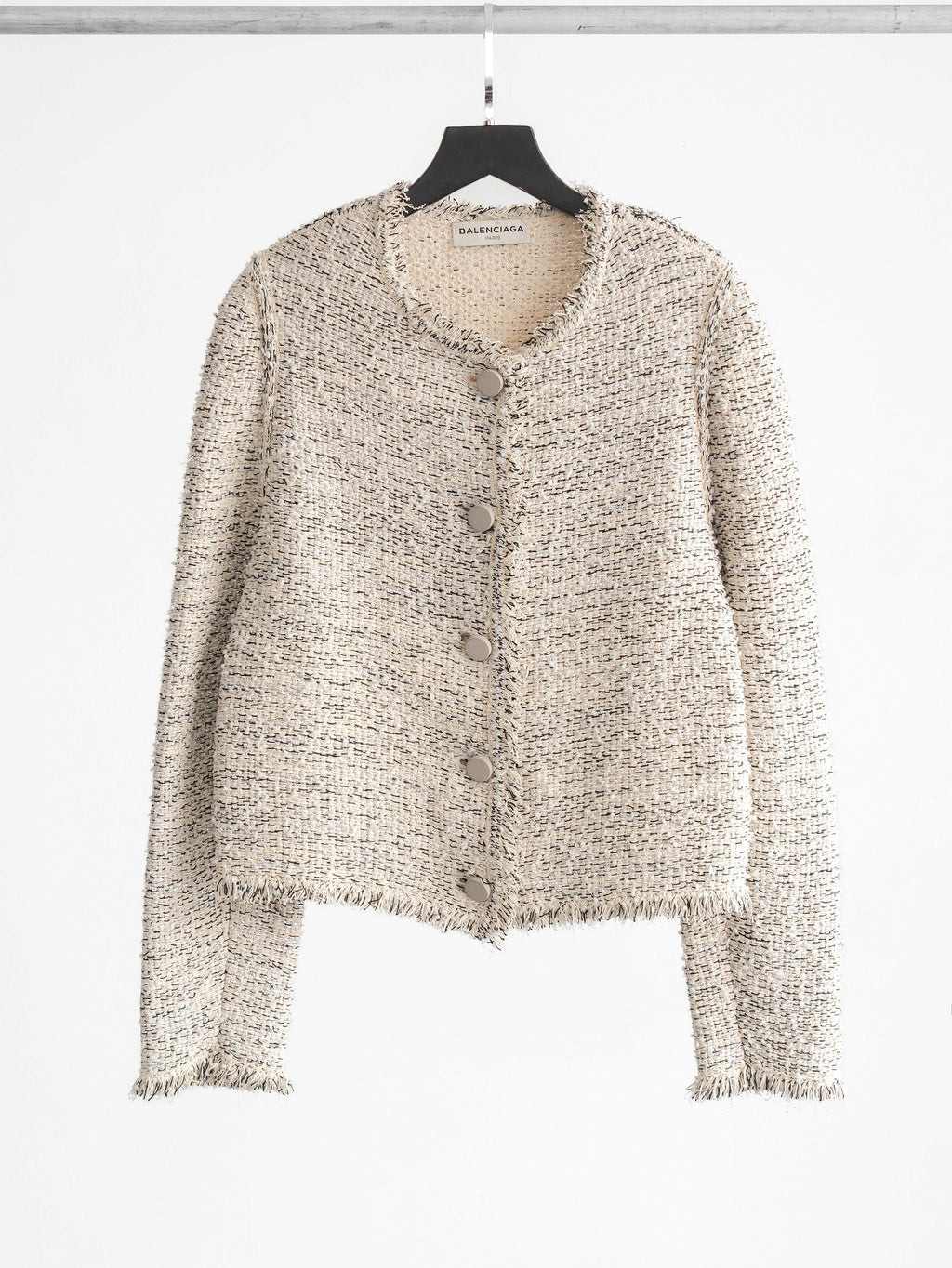 BALENCIAGA CREAM TWEED/ FW2015 JACKET