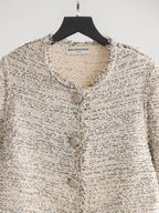 BALENCIAGA CREAM TWEED/ FW2015 JACKET