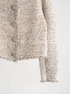 BALENCIAGA CREAM TWEED/ FW2015 JACKET