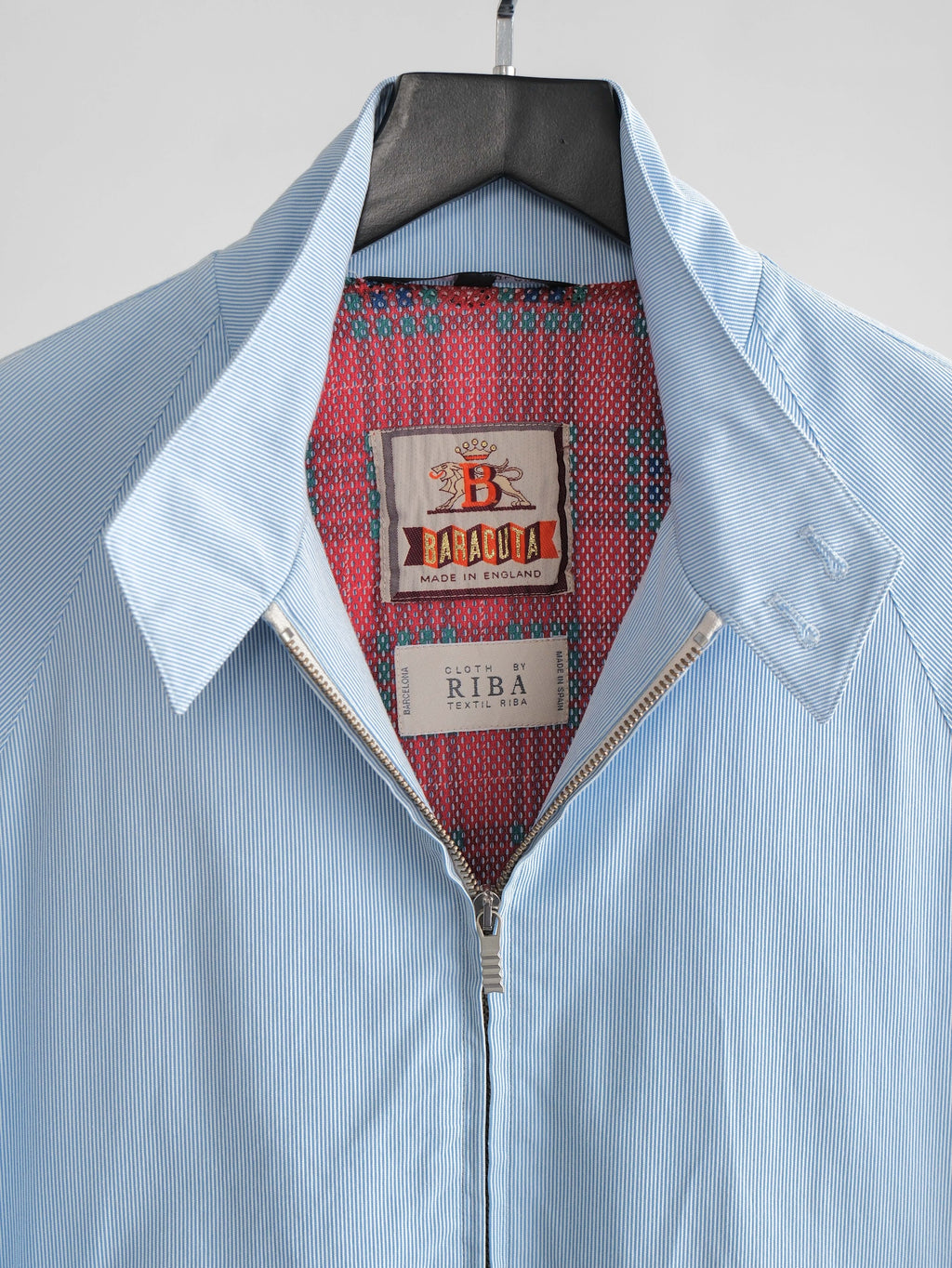 BARACUTA STRIPES BLUE TEXTILE RIBA JACKET