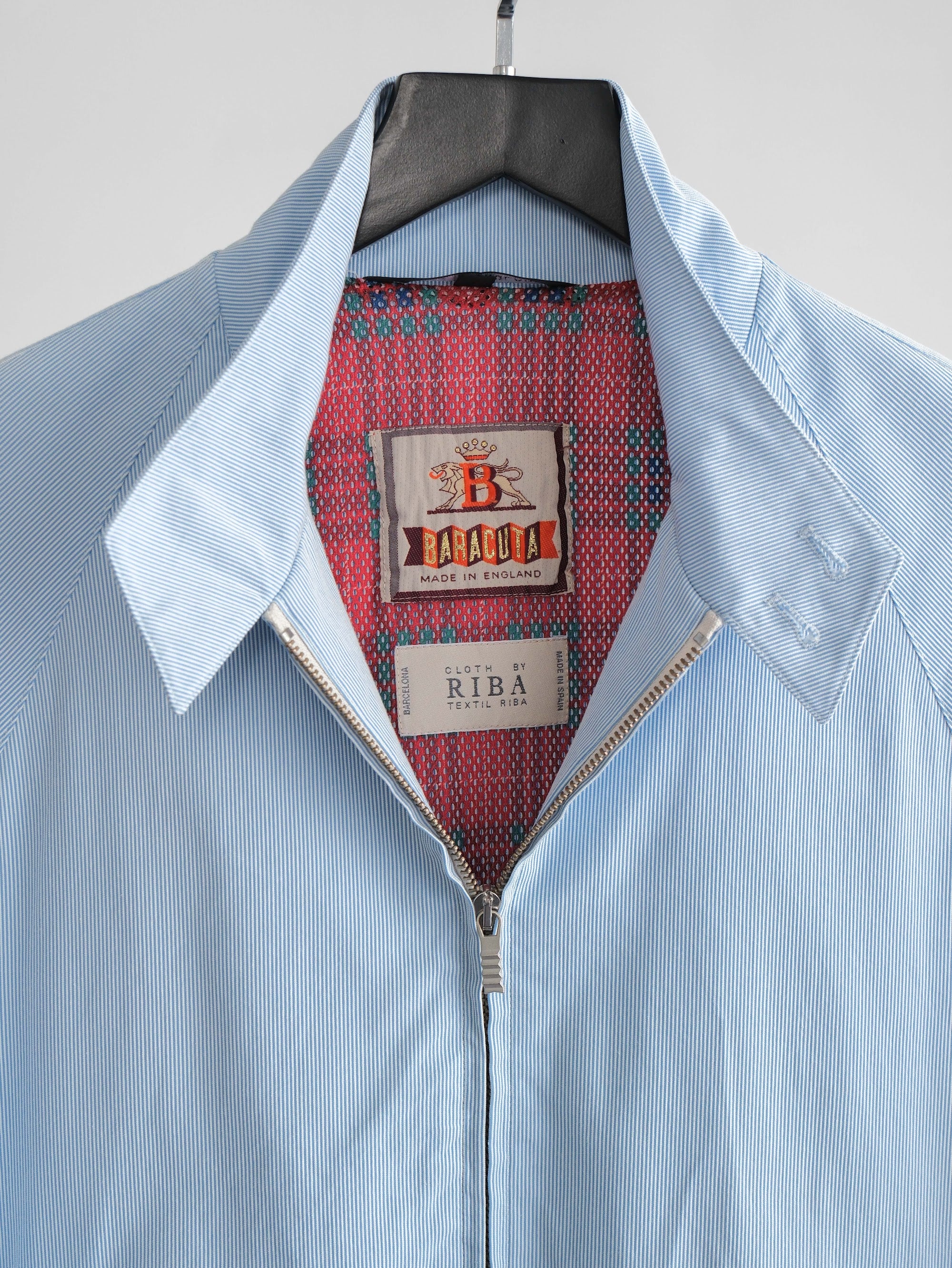 BARACUTA STRIPES BLUE TEXTILE RIBA JACKET
